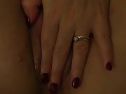 Finger tickling wife’s creampied cunt and arsehole