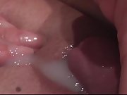 Close up point of view fucky-fucky tape rubbing cock and creamy pussy wife strong breathing